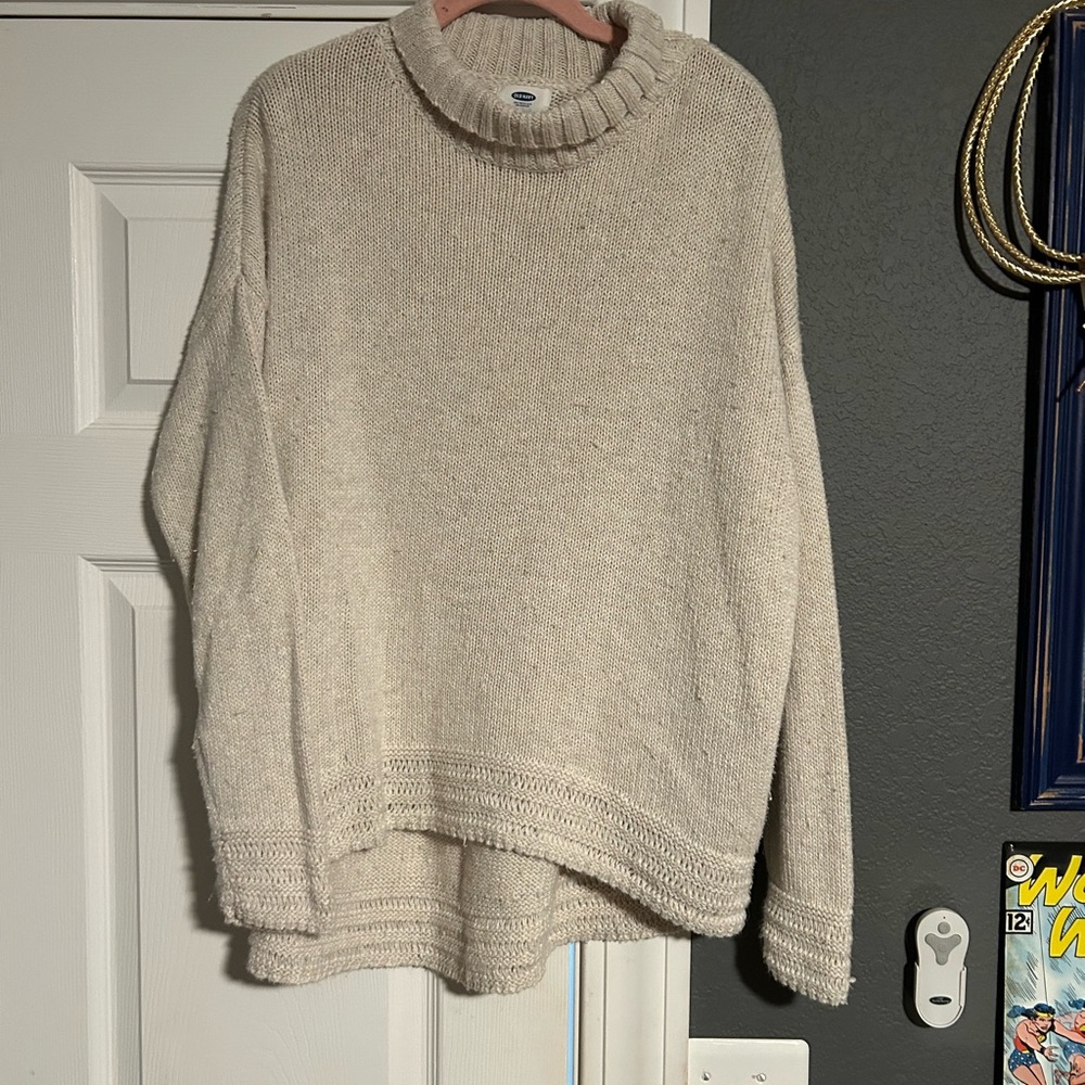 Old Navy Cozy Cream Turtleneck Sweater